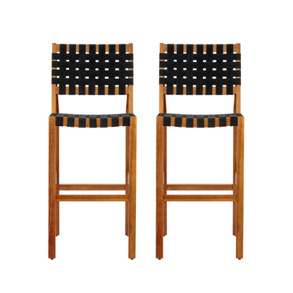 30.5 Inch Seat Height Outdoor Acacia Solid Wood Patio Side Chair
