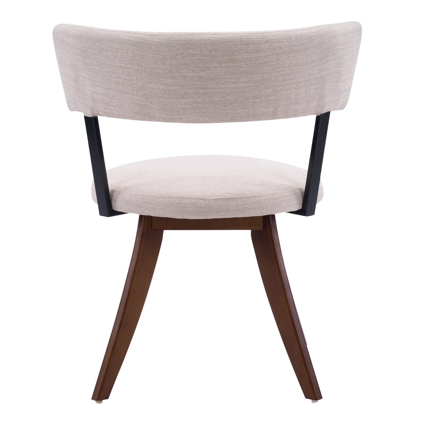 Modern Upholstered Dining Chairs with Curved Back