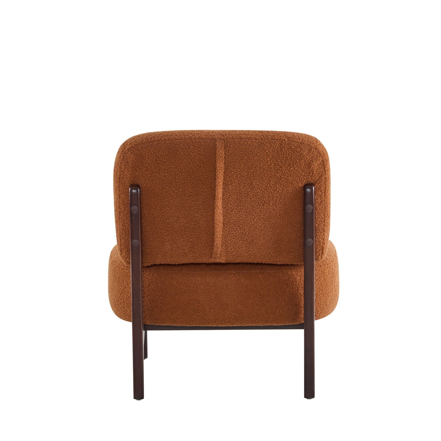 Modern Boucle Lounge Chair With Solid Wood Frame