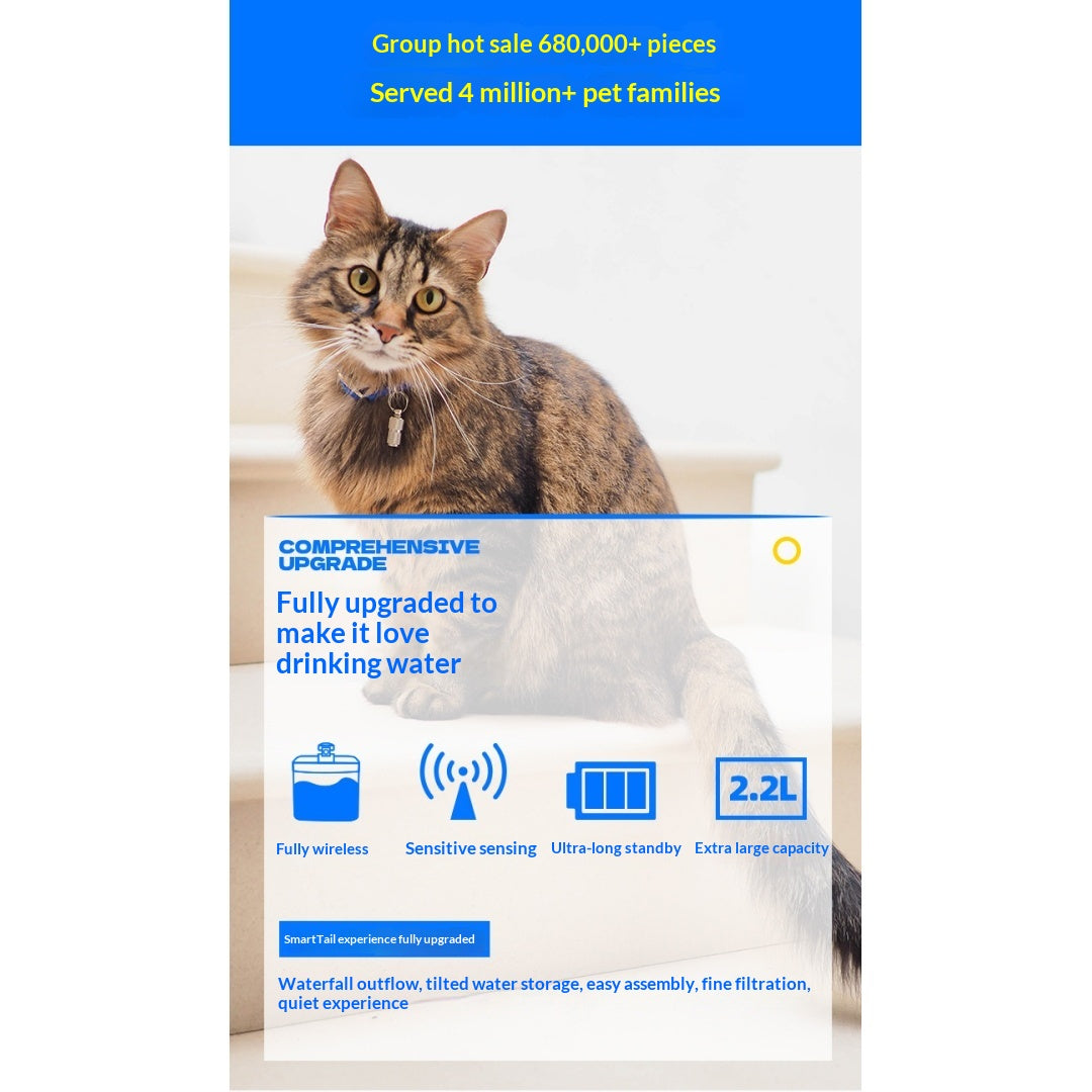 Automatic Sensor-Activated Pet Water Fountain