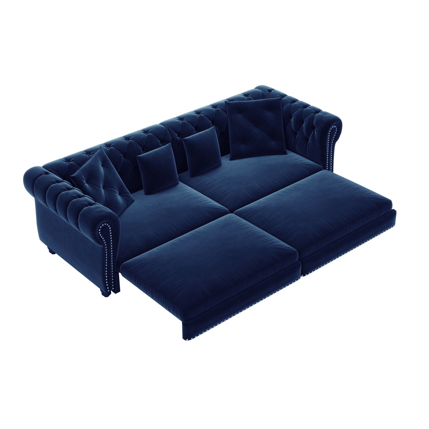 3 In 1 Pull Out Convertible Sleeper Sofa Bed, King Size, Chaise Lounge
