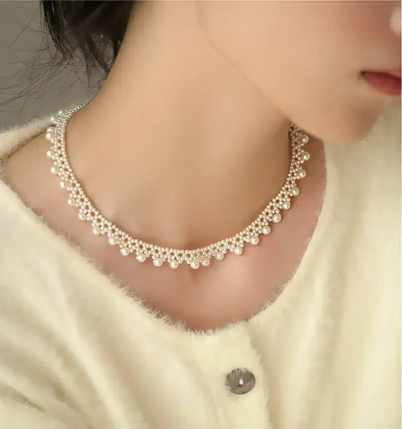 LuxeJewels™ – South Sea Pearl Necklace with 18K Gold Accent