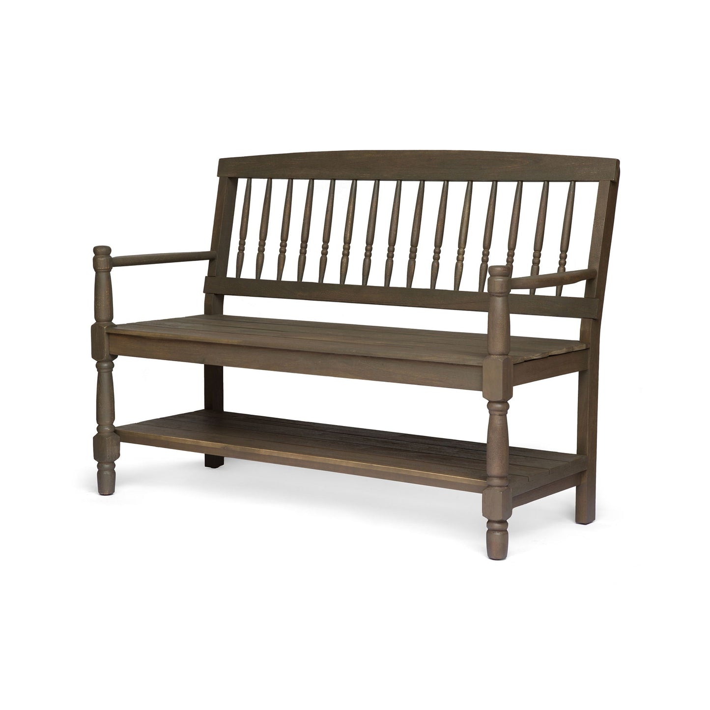 Imperial Bench With Built-In Shelf