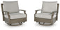 Rainier Ranch - Swivel Glider Chair With Cushion - Brown / Beige