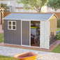 10'x8' Oversized Steel Storage Shed with Window and Lockable Doors