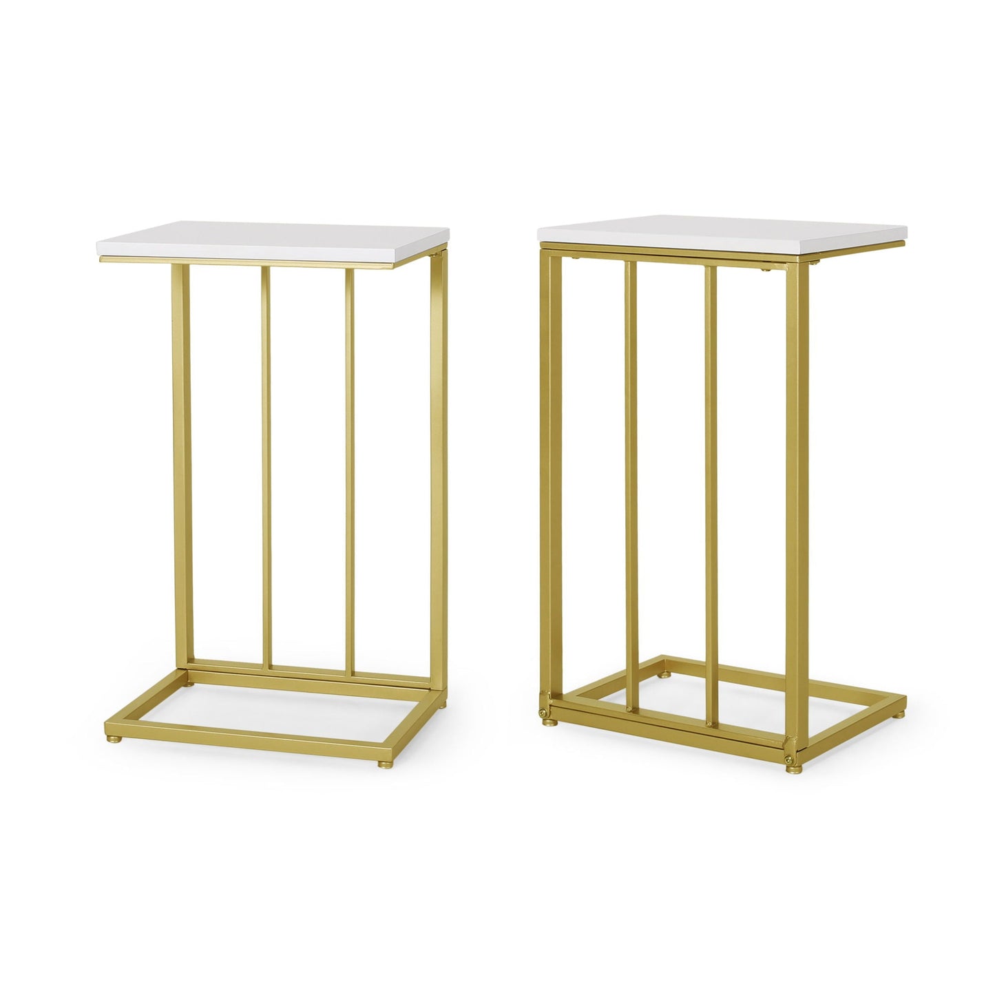Modern Glam C-Shape End Table