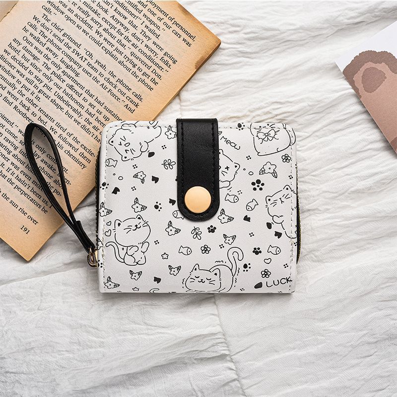 New Japanese-style Wallet Cute Cartoon Short Design