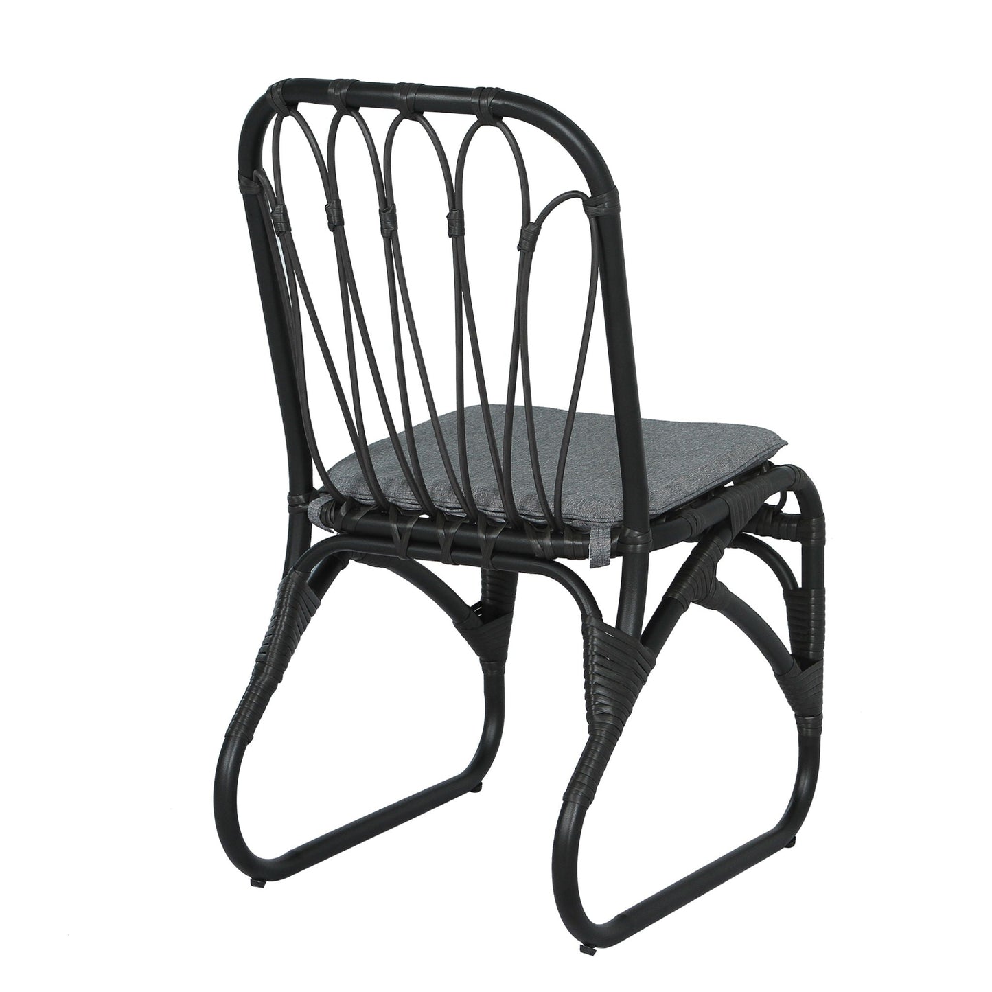 Outdoor Wicker Dining Chairs With Washable Cushions (Set of 2)
