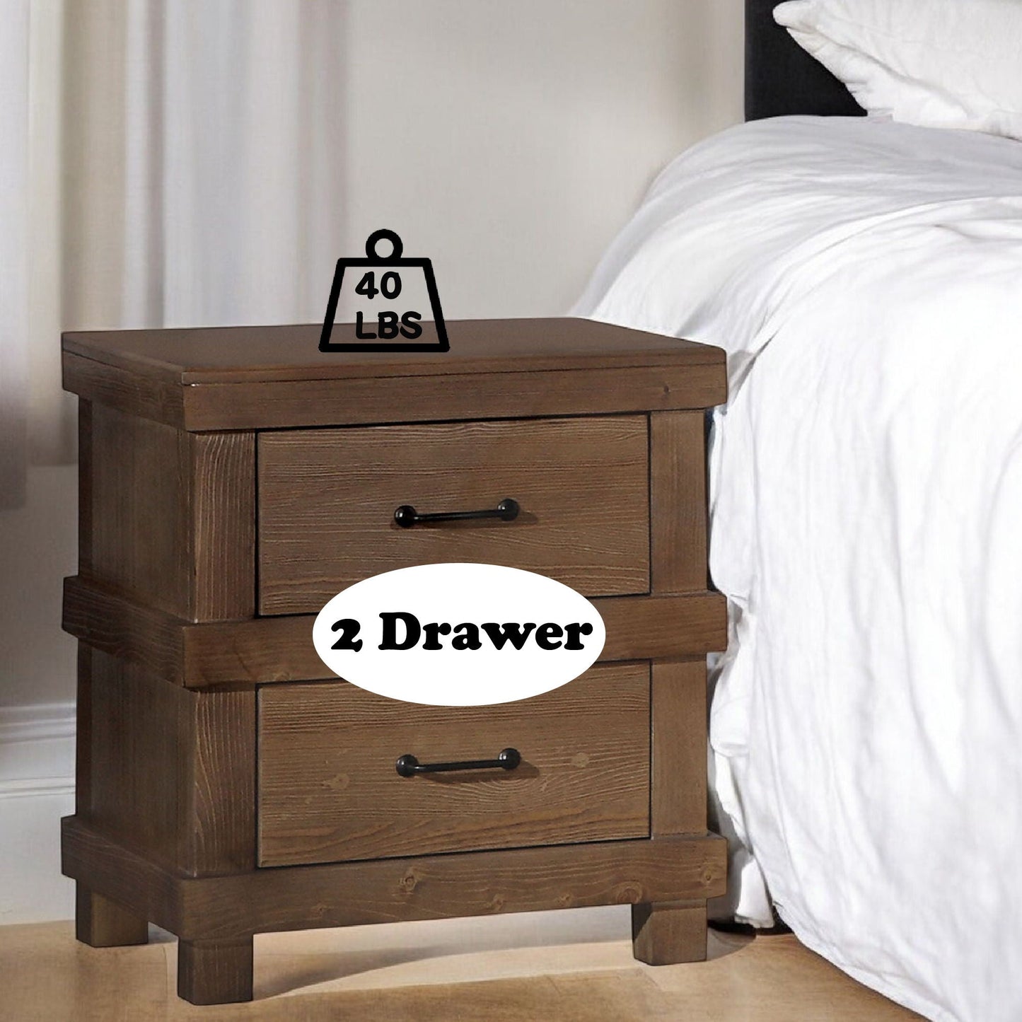 Adams Antique Nightstand - Oak