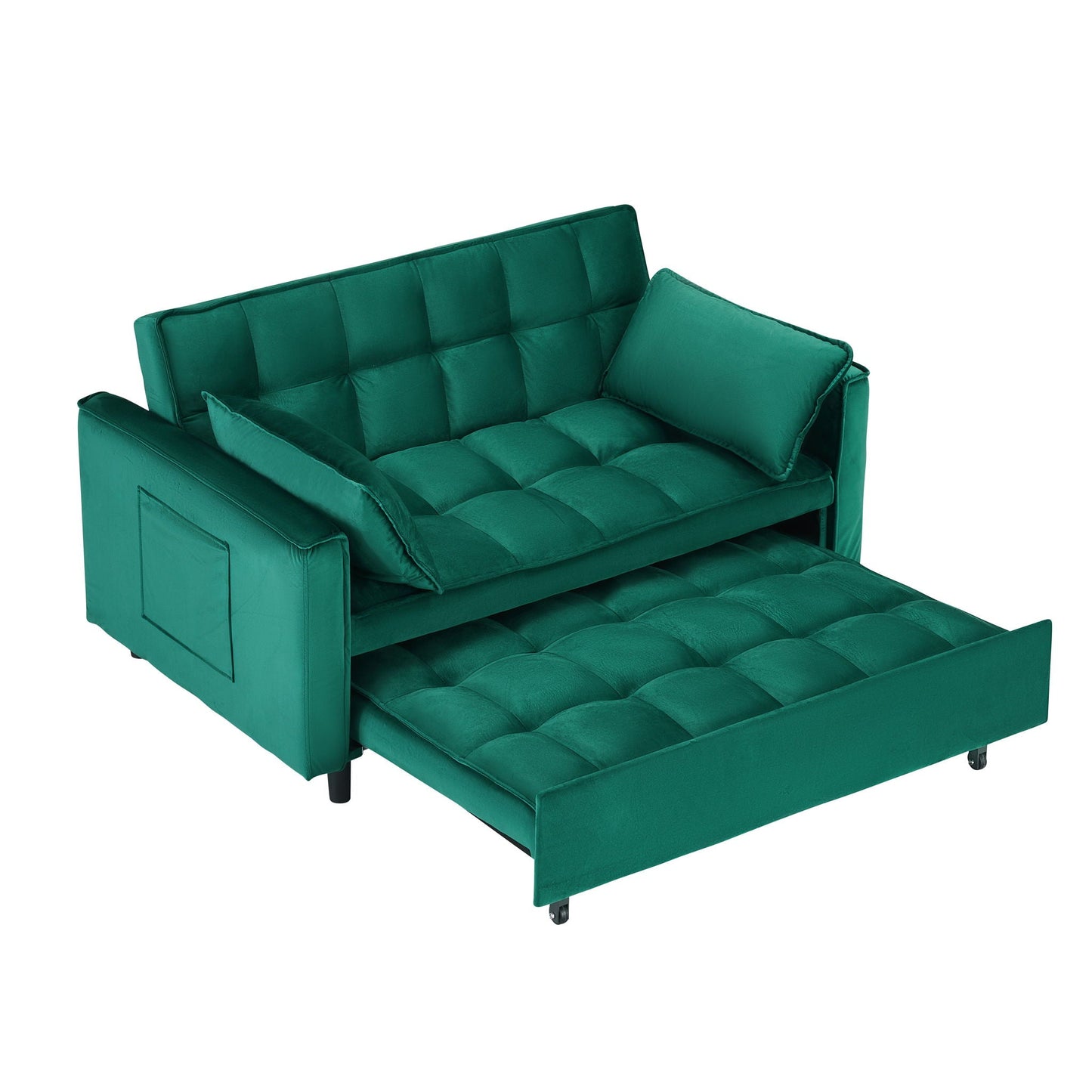 Sofa Bed With Pockets, 3 In 1 Convertible For Living Room