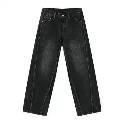 Panelled Straight Leg Jeans