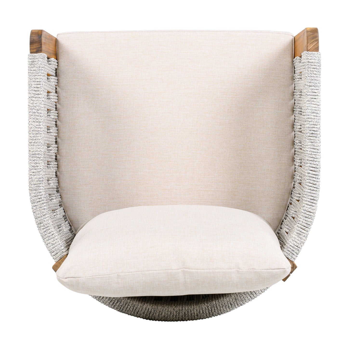Outdoor Dining Chairs With Mix Rope Handles (Set of 2)
