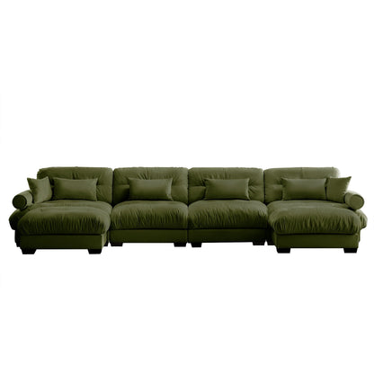 Super Comfort Oversized Modular Sectional Sofa With Movable Ottoman