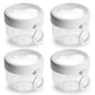 4Pcs Overnight Oats Containers with Lids and Folding Spoons 20OZ Portable Leak-proof Oats Jar For Milk Vegetable and Fruit Salad Yogurt Breakfast Cere