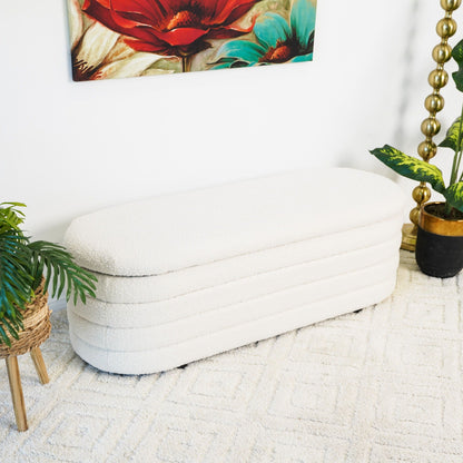 Cabana - Bench With Storage - Ivory