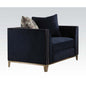 Phaedra - Chair With 2 Pillows - Blue Fabric