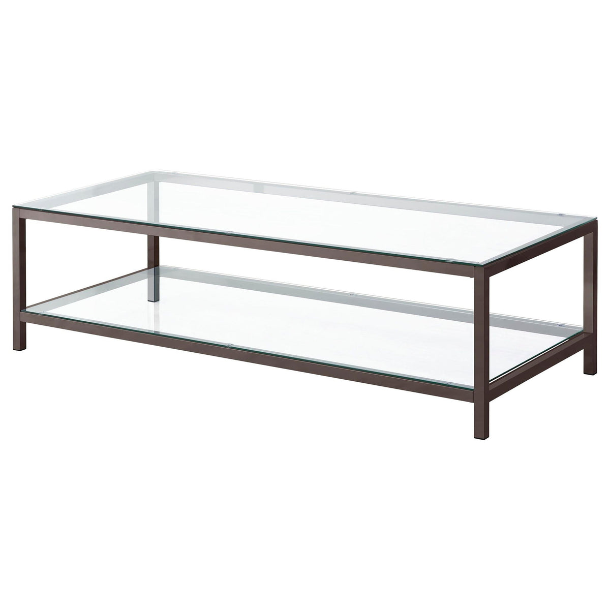 Trini 2-piece Coffee and End Table Set Black Nickel