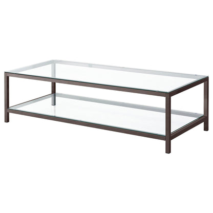 Trini 2-piece Coffee and End Table Set Black Nickel