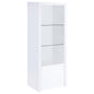 Jude 3-shelf Engineered Wood Media Tower High Gloss White
