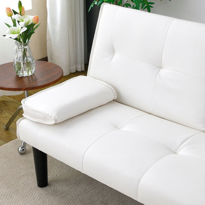 Sofa Bed With Foldable Design And Cup Holder