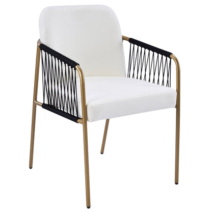 Modern Glam Upholstered Dining Chairs (Set of 2)