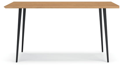 Gretlynn - Rectangular Dining Room Table - Black / Natural