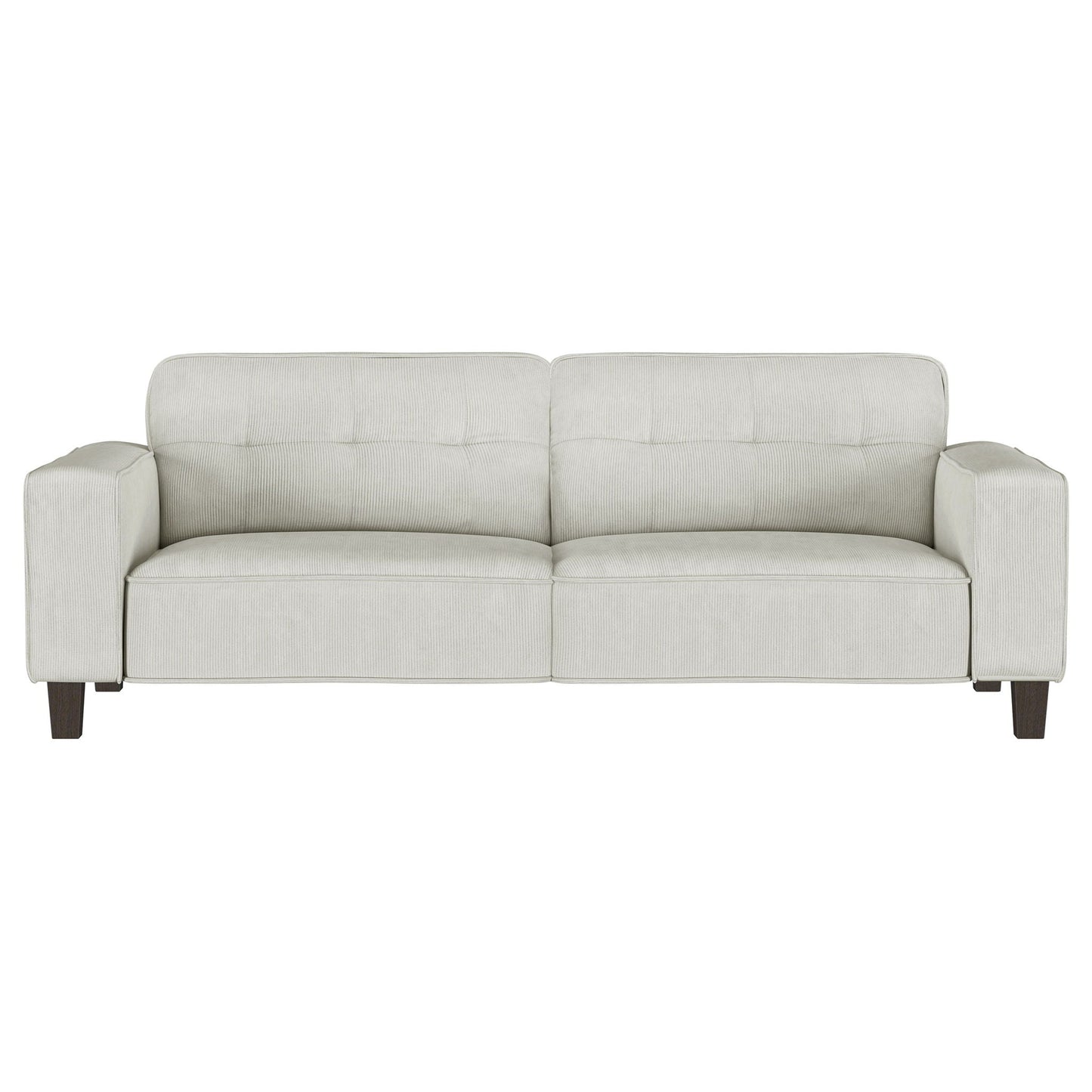 Xana - 2 Piece Upholstered Track Arm Sofa Set - Greige