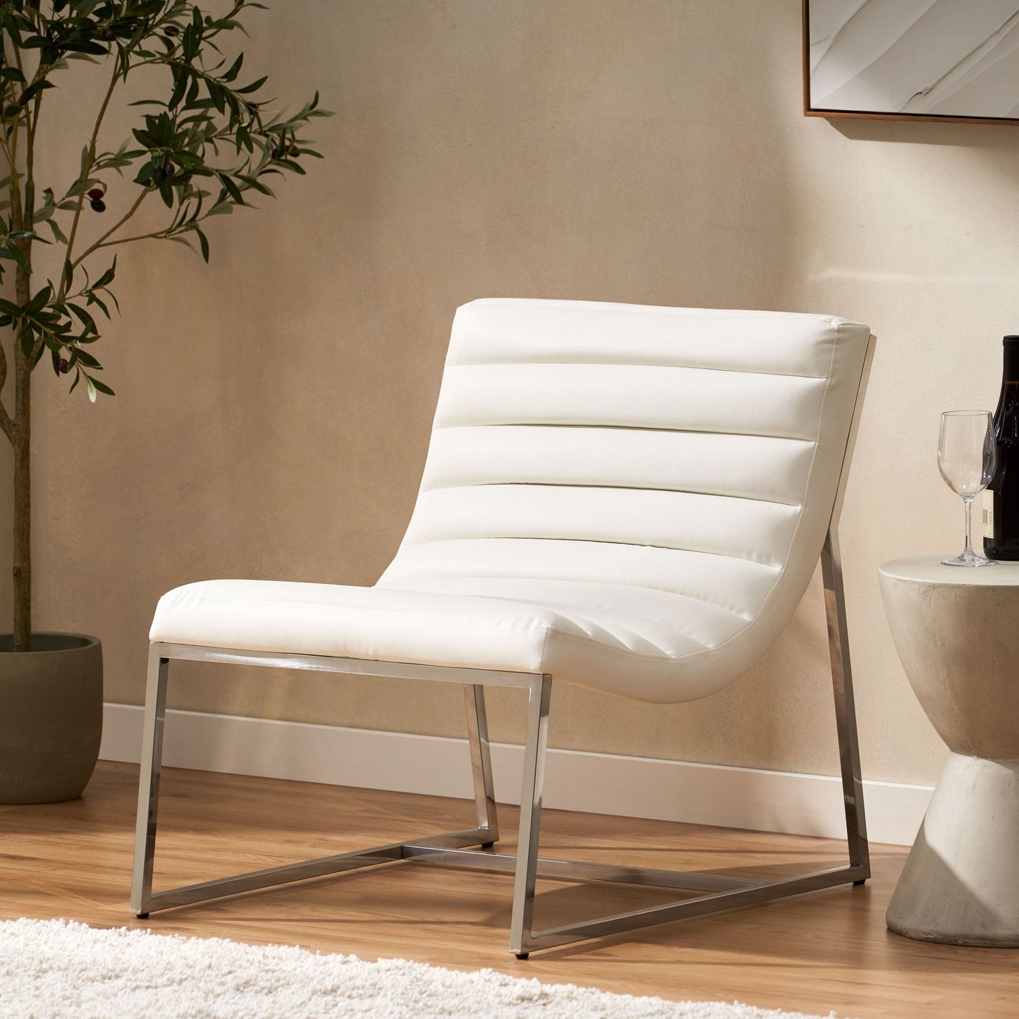Wilmouth Roll Occasional Chair - White