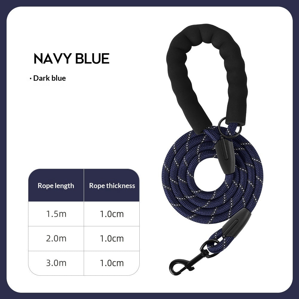 Thickened Reflective Dog Leash - Durable Nylon Pet Walking Lead for Medium Large Dogs