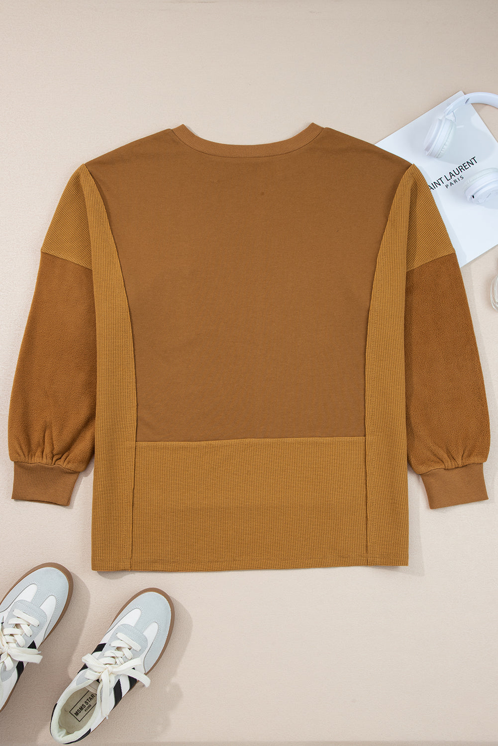Isabella High Low Patchwork Sweatshirt