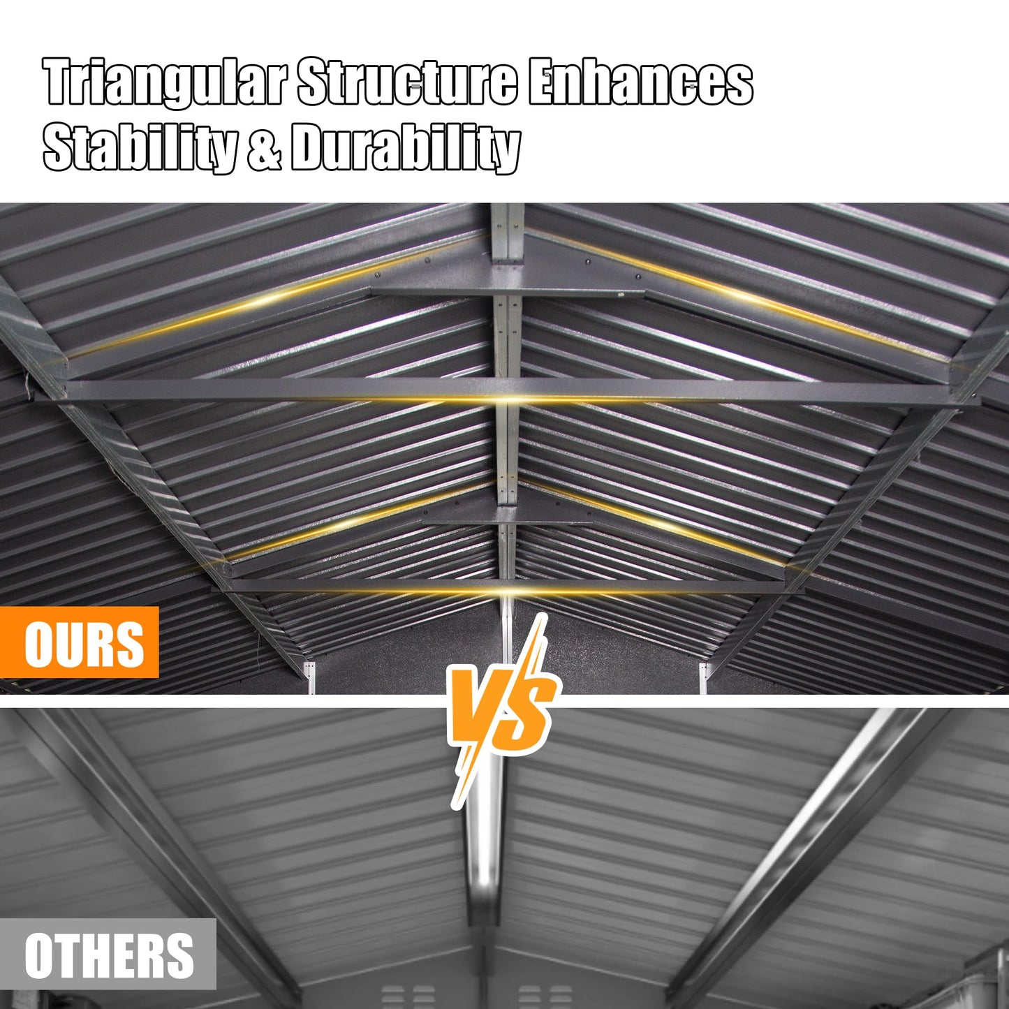 12x25FT Outdoor Metal Garage Shed, Extra Large Metal Carport