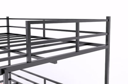 Full Size House Loft Bed With Slide And Ladder - Black