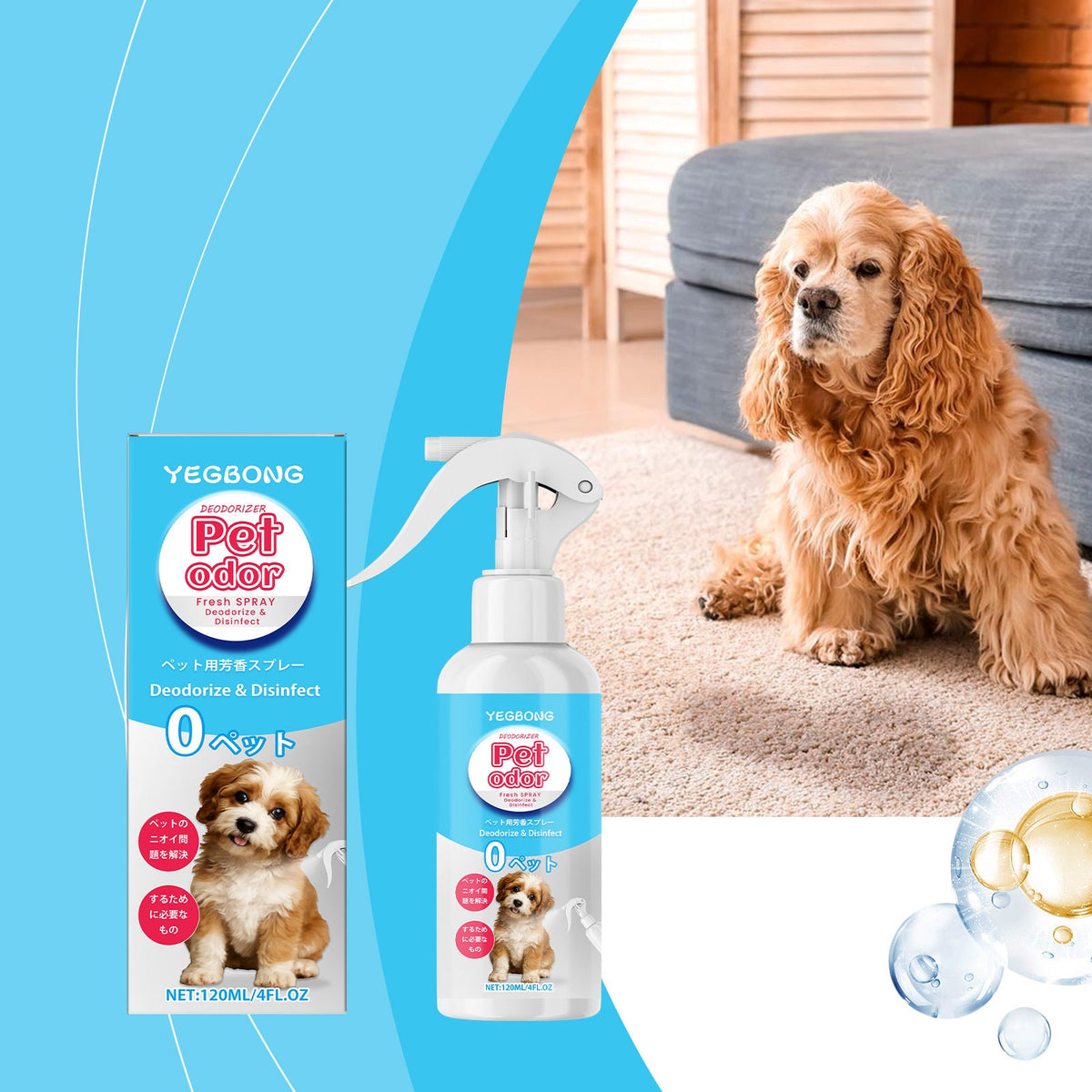 Yegbong Pet Deodorizing Spray With Triple Plant-Based Essential Oils For Odor Removal, Suitable For Cat Litter, Mats, And Fabrics