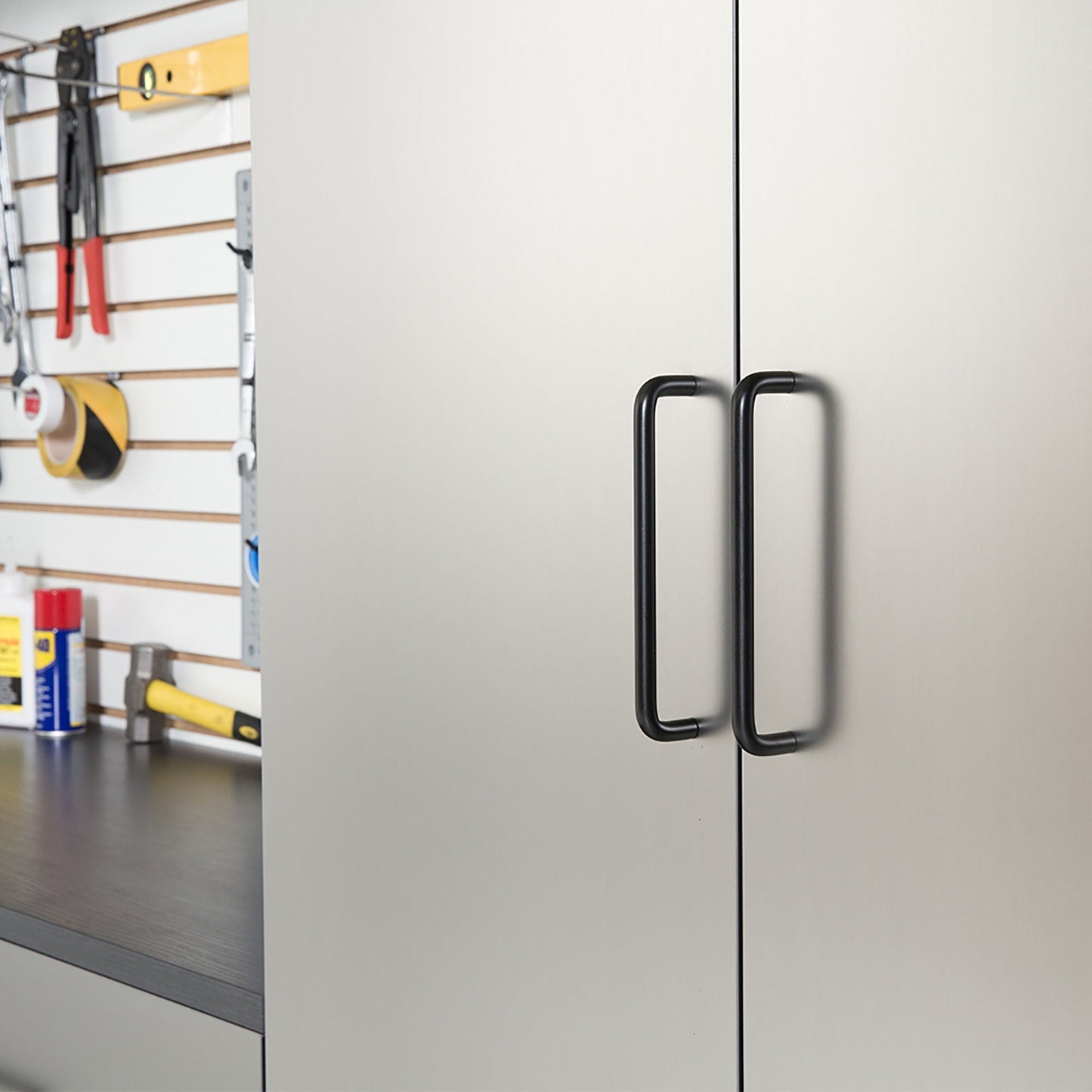 Astro Series - Garage Cabinet Set B With Soft Closing Drawers - Metallic Gray