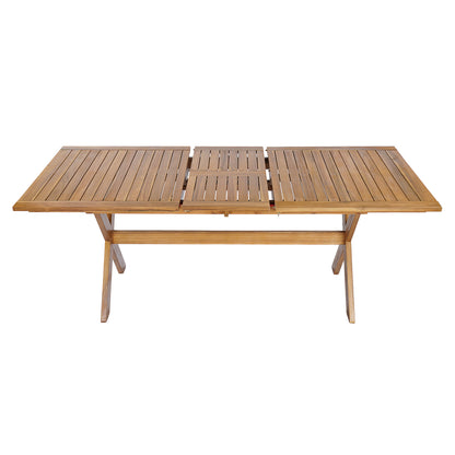 7-Piece Acacia Wood Outdoor Dining Set