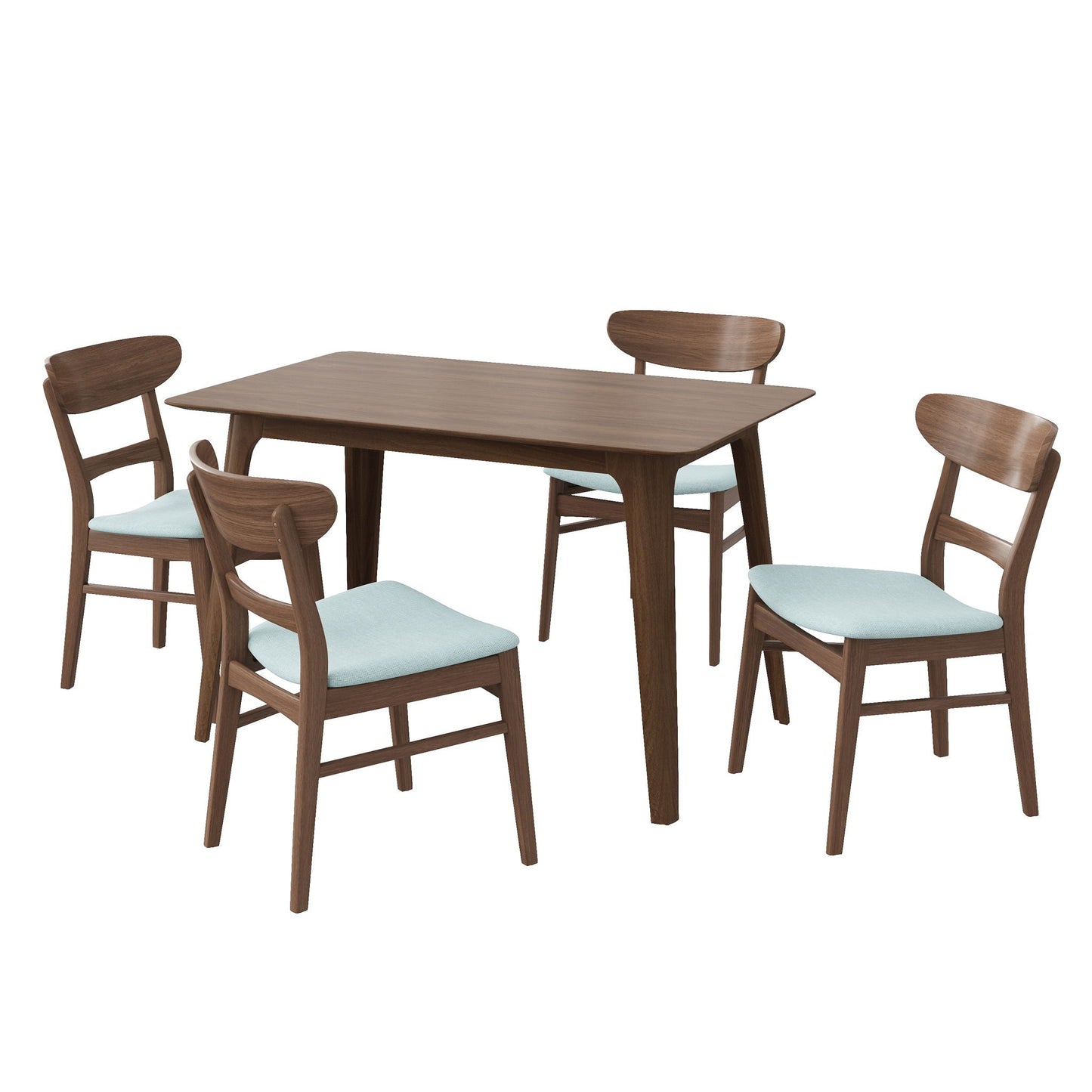 5 Piece Dining Set With Table And 4 Upholstered Chairs