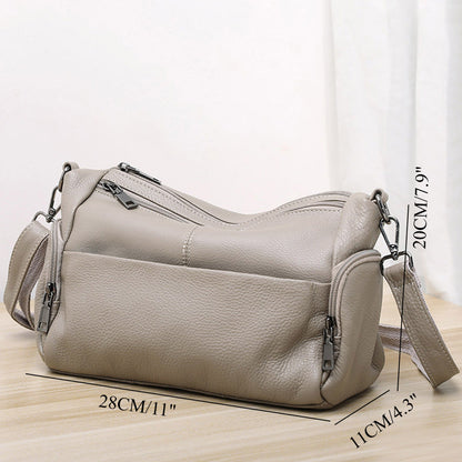 Elegant Genuine Leather Shoulder Bag – Stylish Crossbody & Underarm Mommy Bag hobo