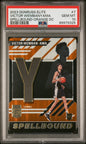 Graded 2023 Panini Donruss Elite Victor Wembanyama #7 Spellbound Orange DC Rookie RC Basketball Card PSA 10 Gem Mint