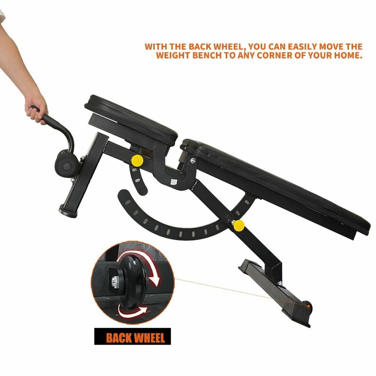 Rovix 1000LBS Multi-Functional Barbell Rack Squat Power Cage With Weight Bench (SAK35822)