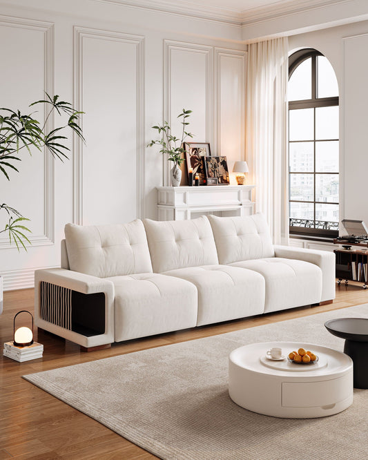 3 Seater Sofa Couch For Living Room, Modern Couches For Small Space, Cat Nest Sofa, For Cat Friendly, Comfy Couch With Waterproof And Cat Scratch Resistant Fabric