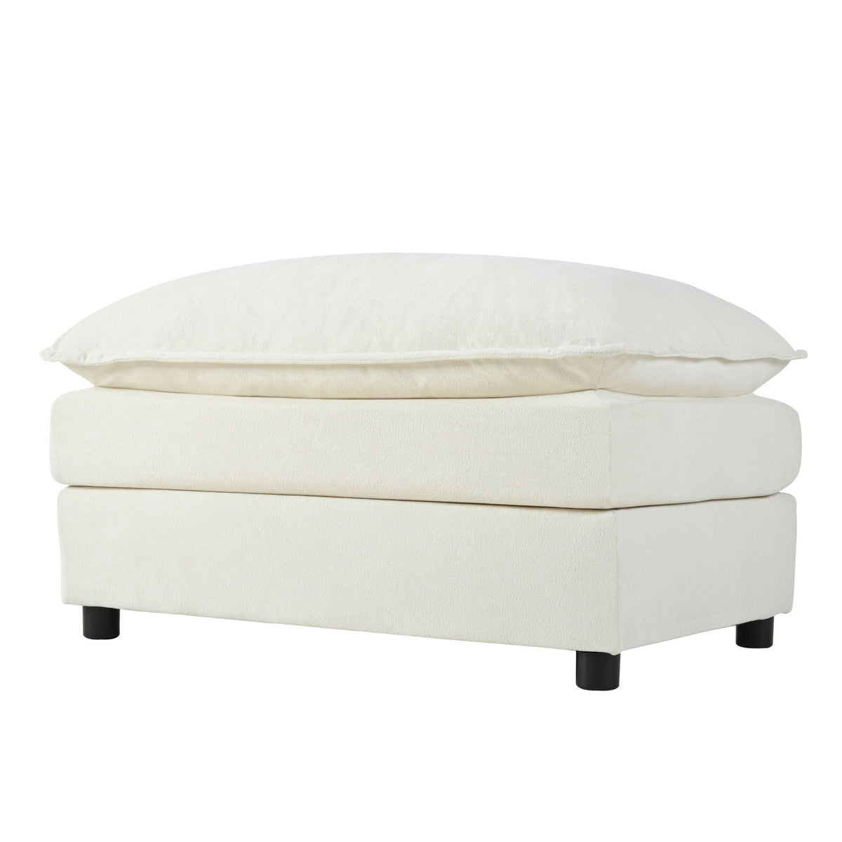 Modern Comfy Deep Seat Modular Sectional Sofa Cloud Couch With Ottoman