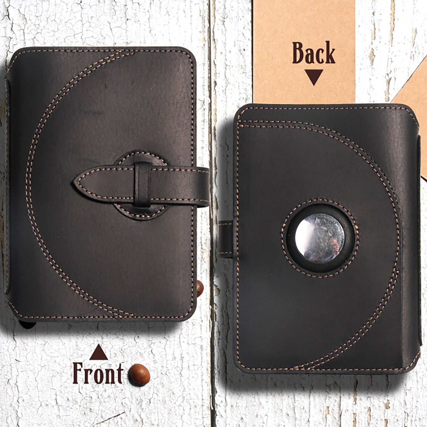 Genuine Leather Passport Holder Multi-functional ID Card Case