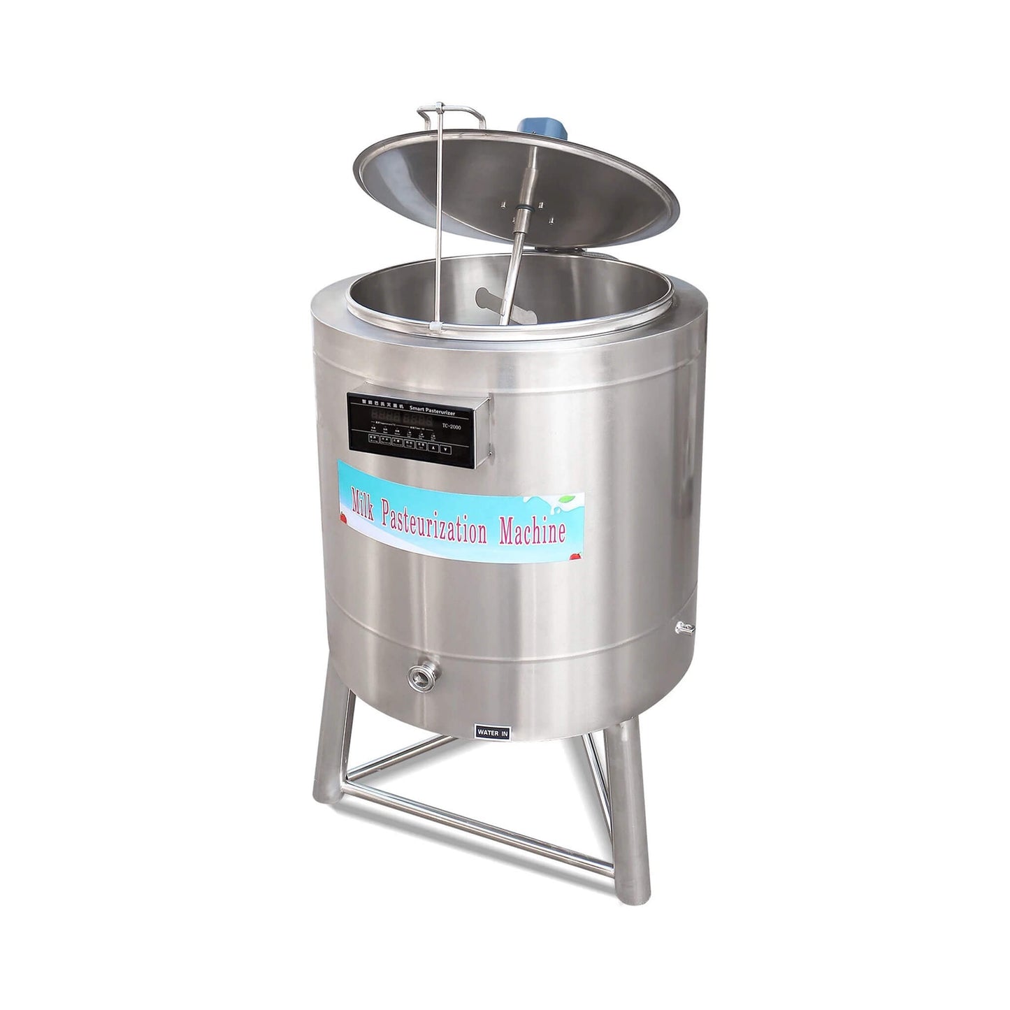 Heavy-Duty 220V Stainless Steel Commercial Milk And Ice Cream Mix Pasteurizer Machine [Without Plug] (SAK81320)