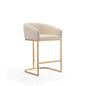 Mid-Century Modern Stool With Steel Base