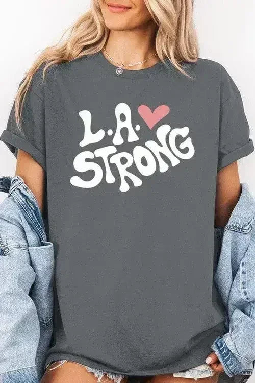 LA Strong Graphic Plus Heavy Cotton Tee