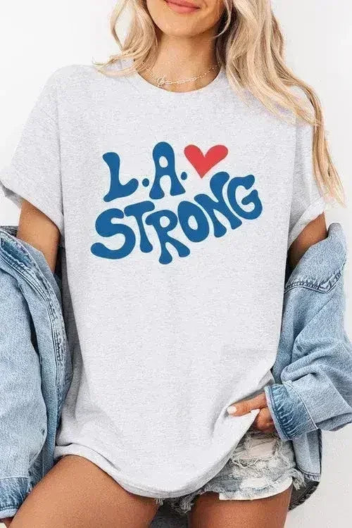 LA Strong Graphic Plus Heavy Cotton Tee