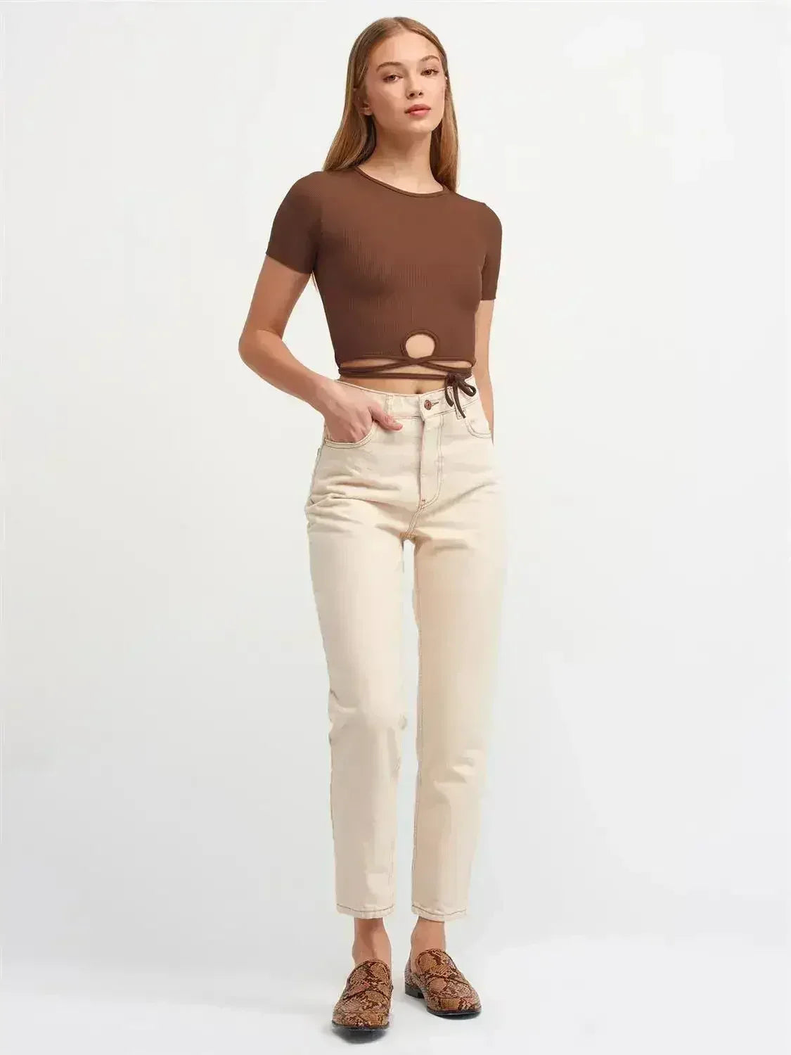 Lace Up Crop Top
