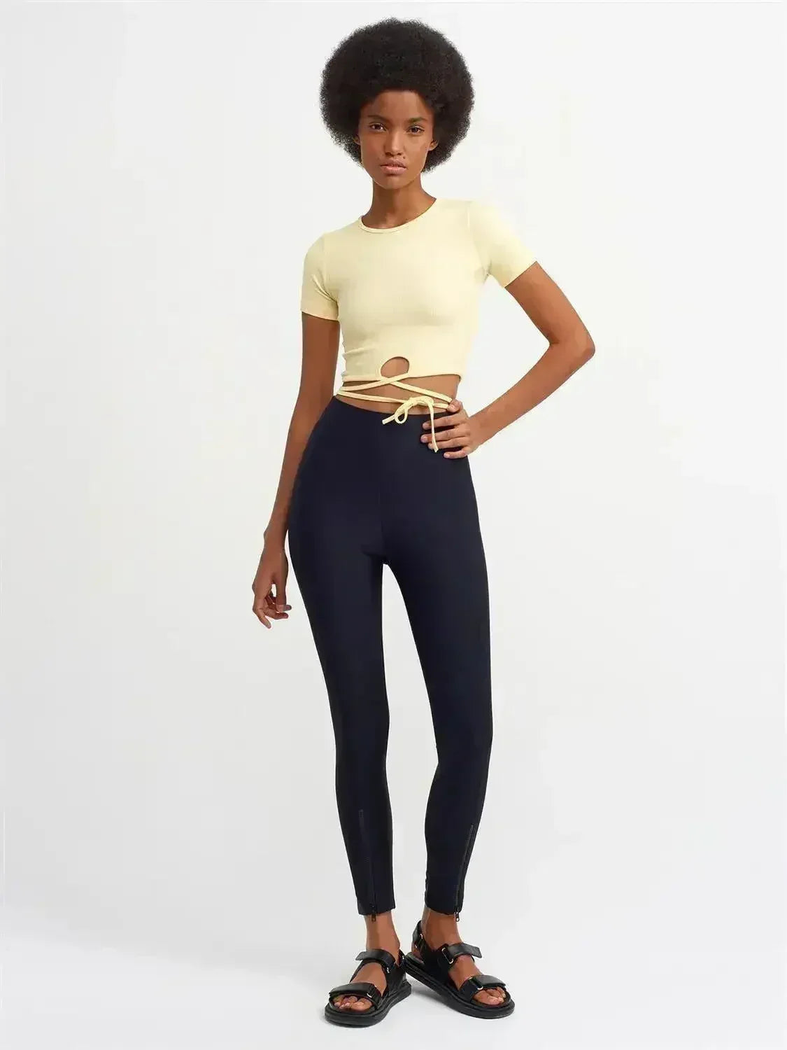 Lace Up Crop Top