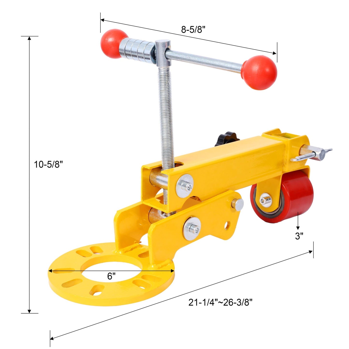 Auto Body Fender Roller Tool for Lip Rolling and Wheel Arch Reforming - Yellow