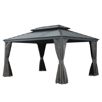 12' X 14' Hardtop Gazebo With Drainage System